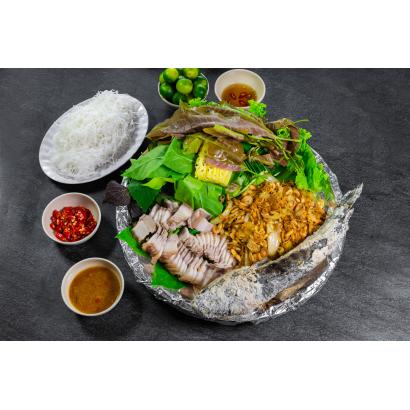 Món cá lóc  nổ muối